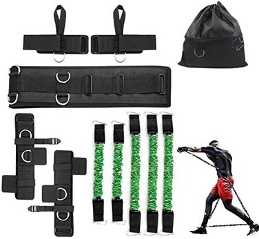 Sfeexun Boxing Resistance Bands Set for Speed and Agility, Workout Band Ankle Exercise Bands Legs Ankle Straps for Resistance Training Enhance Explosive Power.
