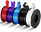 Haosegd 5 Colors 3D Printer Filament 1. 75MM 250G PLA Filament 3D Printer Consumables 1250G in Total with 3D Build Surface Accuracy Tolerance 0. 02mm No CloggingBubbles for 3D Printers.
