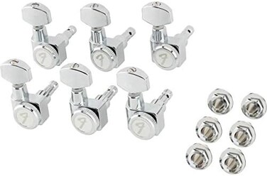 Fender Deluxe Locking All Short Post Guitar Tuners, Chrome.