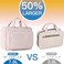 NISHEL Hanging Travel Toiletry Bag, Visible Makeup Organizer, Makeup Case for Travel Accessories, Bathroom Shower, Pink, Stylish.