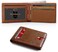 RUNBOX Men's Wallets Slim Rfid Leather Bifold With Gift Box, Brown, Small.