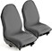 lebogner Car Seat Towel Cover for Post Gym Workout, Running and Swimming, 2 Pack Grey Universal Fit Anti-Slip Waterproof Sweating Bucket Seat Protector for Cars, SUVs and Trucks.