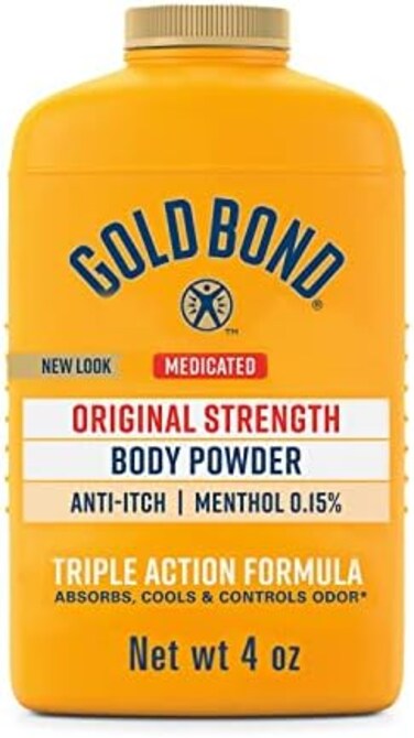Gold Bond Medicated Original Strength Body Powder, 4 oz. , Talc-Free, Anti-Itch, AbsorbsCools.