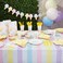 Blue Panda Ice Cream Birthday Party Decorations, Plastic Tablecloth (54 x 108 in, 3 Pack.