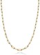 Miabella Solid 18K Gold Over Sterling Silver Italian 2. 5mm Paperclip Link Chain Necklace for Women Men, 925 Made in Italy.