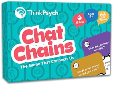 ThinkPsych Chat Chains - Fun Therapy Games for Kids - Social Skills Activities for Kids, Teens, and Adults - Speech Therapy Games - Conversation Cards for Families.