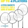 Triumph Sports 4-Player Badminton Set with 4 Rackets, 3 Shuttlecocks and 1 Carry Case, Black (35-7119-2.