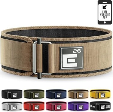 Element 26 Self-Locking Weight Lifting Belt - Premium Weightlifting Belt for Serious Functional Fitness, Weight Lifting, and Olympic Lifting Athletes - Lifting Support for Men and Women - Deadlift Tra