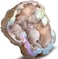 KALIFANO Angel Aura Quartz Geode - Titanium Bonded High Energy Crystal Cuarzo Cluster/Druzy with Information Card - Natural Reiki Rock Used for Clarity and Purpose (Family Owned and Operated.
