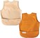 Tiny Twinkle Mess-Proof Apron Toddler Bibs w/Tug-Proof Closure, Baby Food Bibs, 2 Pack Sand Cinnamon, (Small 6-24 Months.