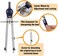 Mr. Pen- Professional Geometry Set Metal Compass, 7 pcs, Geometry Precision Tool Set with Shatterproof Storage Box, Drafting ToolsDrafting Kits, Circle Drawing Tools for Engineers Students.
