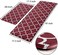KMAT Kitchen Mat [2 PCS] Cushioned Anti-Fatigue Kitchen Rug, Waterproof Non-Slip Kitchen Mats and Rugs Heavy Duty PVC Ergonomic Comfort Standing Foam Mat for Kitchen, Office, Sink, Laundry,Red.