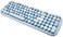 MOFII Bluetooth Wireless Keyboard for iPad, Laptop, PC, Mac, Smartphone, Connect 3 Bluetooth Devices, Cute Colorful Round Keys Retro Aesthetic Keyboard - Blue.