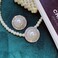 Xerling Large Pearl Stud Earring for Women Statement Big Pearl Button Stud Earrings for Wedding Prom Party Rhinestones Beaded Earrings, Silver, Rhinestone, Pearl.