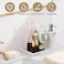 Luxspire Bathroom Vanity Tray, Resin Dresser Jewelry Ring Dish Tank Storage Kitchen Sink Countertop Organizer Plate Holder for Perfume Candles Soap Towel Plant Bathroom Accessories, M, White Marble.