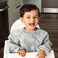 Tiny Twinkle Mess Proof Baby Bib, 2 Pack Long Sleeve Bib Outfit, Waterproof Bibs for Toddlers, Machine Washable, Tug Proof (Grey Indigo, Large 2-4 Years.