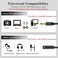 DUKABEL DC3 TRRS to TRS Adaptor, 3. 5mm 4 Pole to 3 Pole Adapter, TRRS Female to TRS Male 4-Pole Mic-Supported Adapter for Camera, PC, TRRS Lav Microphones.