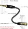 DUKABEL DC3 TRRS to TRS Adaptor, 3. 5mm 4 Pole to 3 Pole Adapter, TRRS Female to TRS Male 4-Pole Mic-Supported Adapter for Camera, PC, TRRS Lav Microphones.