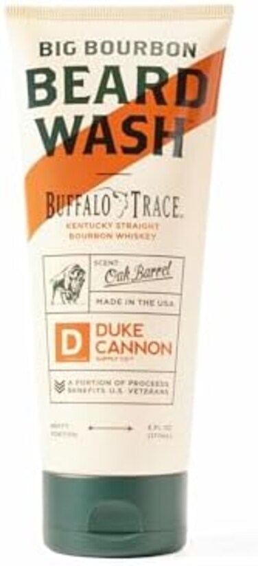 Duke Cannon Supply Co. Big Bourbon Beard Wash, 177ml, Oak Barrel Scent - Made with Plant-based Ingredients to Strengthen, Rejuvenate, Soften and Condition.