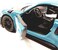 Kinsmart 2010 Porsche 911 GT2 RS Aqua Blue 1/36 Scale Diecast Metal Model Toy Sports Car.