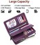 SENDEFN Wallets for Women Genuine Leather Credit Card Holder with RFID Blocking Large Capacity Wristlet.