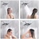 BRIGHT SHOWERS Dual Shower Head Combo Set, Handheld Showerhead Rainfall Shower Head Combo with Black Face, 60 Inch Long Stainless Steel Shower Hose, Chrome.