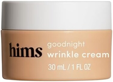 HIMS &amp; HERS hims Goodnight Wrinkle Cream for Men - Hydrating Men's Face Moisturizer with Hyaluronic Acid, Shea ButterCaffeine - Reduces Wrinkles While You Sleep - 1 fl oz.