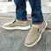 OrthoComfoot Men's Orthopedic Slip-On Loafers Walking Shoes with Arch Support: Casual Plantar Fasciitis Slippers for Flat Feet, Comfortable Orthotic Shoes for Foot and Heel Pain Relief.
