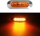 ALFU 10PCS Amber DC12V-24V 4 LED Side Marker Indicator Lights Lamp Front Rear Tail Clearance Lamp Interior Lights with Chrome Bezel Universial for Auto Car Bus Truck Lorry Trailer Boat Deck Courtesy.