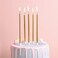 PHD CAKE Long Thin Birthday CandlesCandlesBirthday PartiesWedding DecorationsParty Candles (Gold.