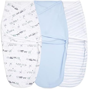 aden + anais adenanais Essentials Easy Wrap Swaddle, Cotton Knit Baby Wrap, Newborn Wearable Swaddle Sleep Sack.