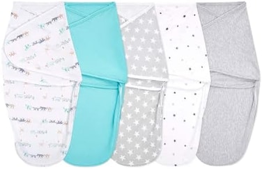 aden + anais adenanais Essentials Easy Wrap Swaddle, Cotton Knit Baby Wrap, Newborn Wearable Swaddle Sleep Sack.