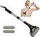EASACE Lotion Applicator for BackBody, Long Handle 21. 5inch Adjustable Lotion Roller with 2 Replacement Roller for Back self(Silver.