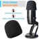 YOUSHARES Blue Yeti X Shock Mount with Pop Filter, Alloy Shockmount with Foam Windscreen Reduces Vibration and Shock Noise Matching Boom Arm Mic Stand, Designed for Blue Yeti X Microphone.