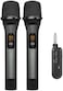 VeGue Wireless Microphone, UHF Cordless Dual Handheld Dynamic Mic Set with Rechargeable Receiver, for Karaoke Party, Voice Amplifier, PA System, Singing Machine, Church, Wedding, Meeting, 200ft (WM-2.