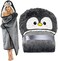 Happy Fuel Penguin Wearable Hooded Blanket for Adults.