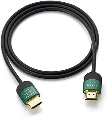 Zeskit Lite 48Gbps Slim Certified Ultra High Speed HDMI Cable 1. 5ft, 4K120 8K60 144Hz eARC HDR HDCP 2. 2 2. 3 Compatible with Dolby Vision Apple TV 4K Roku Sony LG Samsung Xbox Series X RTX 3080 PS4