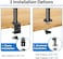 MOUNTUP Single Monitor Mount, Adjustable Monitor Stand for Max 32 Inch Flat Curved Computer Screen, Monitor Arm Desk Mount Fit VESA 75x75100x100, up to 17. 6lbs, with C-Clamp and Grommet Base, Black.