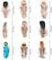 MWOOT 9 Styles Assorted Crafts Feathers, 180Pcs DIY Dreamcatcher Crafts Art Decor Feathers, DIY Earring Wings Carnival Party Mask Activities Project Accessories Small Feather - Mixed Green Blue Brown.