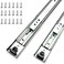 KCOLVSION 1 Pair 22 Inch 260 Lb Capacity Heavy Duty Drawer Slides(with Stainless Screws,Side Mount Undermount Full Extension 3 Fold Ball Bearing Stainless Steel Hardware Drawer Rails.