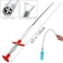 Domejo Drain Snake, Drain Clog Remover - Gutter Cleaning Tools Drain Cleaner for Toilet Sewer Shower Kitchen Bathroom Tub Clogged Drains Opener Cleaning Tool, Flexible Grabber Claw Pick Up Reacher (63
