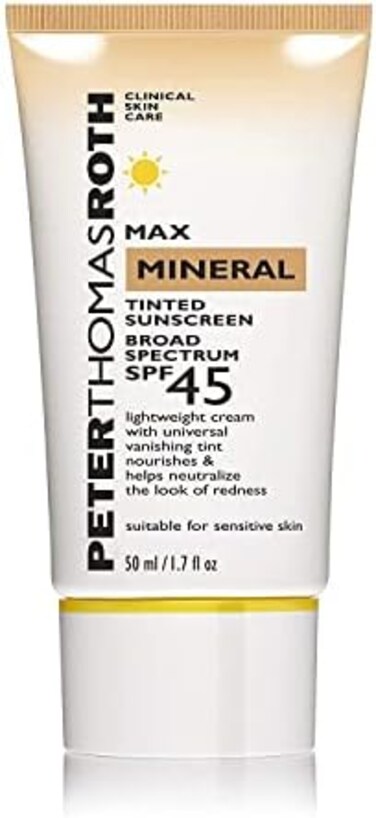 Peter Thomas Roth Max Mineral Tinted Sunscreen Broad Spectrum SPF 45 UVA/UVB REPACK, 1. 7 Fl Oz (Pack of 1.