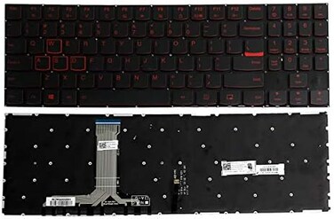 LXDDP Laptop Replacement Keyboard for Lenovo Legion Y520 Y520-15IKB Y720 Y720-15IKB R720 R720-15IKB 15 15IKB 9Z. NDKBN. D01 US Laptop Red Backlit Keyboard,black.
