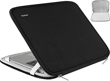 Hsmienk Laptop Sleeve 15. 6 Inch, Durable Shockproof Protective Cover Flip Case Briefcase Carrying Computer Bag Case Compatible with 15. 6 Inch HP, ASUS, Lenovo, Acer, Notebook, Computer, Black.