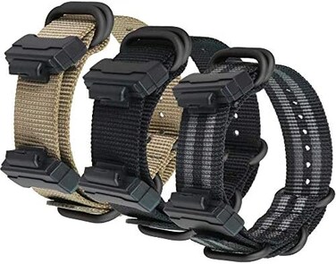 Lijinlan Strap Compatible with Casio G-Shock, Men Nylon Replacement Watch Band for G-Shock DW5600/GWM5610/DW6900/DW9052/GW100/GA100/GD120/GA400.