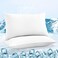 LUXEAR Cooling Pillow Cases, 2 Pack Ultra Cool Pillow Cases with Q-max 0. 55 Arc-Chill Cooling Fiber for Hair Skin Hot Sleeper, Fit StandardQueen Size Pillows - White.