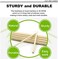 HOPELF 25PCS Dowel Rods Wood Sticks Wooden Dowel Rods - 1/4 x 6 Inch Unfinished Bamboo Sticks - for Crafts and DIYers.