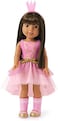American Girl WellieWishers 14. 5-inch Ashlyn Doll with Pink Leotard, Glitter Skirt, Headband, and Boots, For Ages 4.