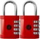desired tools Padlock (2 Pack4 Digit Combination Lock - for Gym School Locker, Outdoor Gate, Shed, Fence, and Storage - Weatherproof Metal - Keyless, Easy to Set, Resettable - Red.