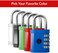 desired tools Padlock (2 Pack4 Digit Combination Lock - for Gym School Locker, Outdoor Gate, Shed, Fence, and Storage - Weatherproof Metal - Keyless, Easy to Set, Resettable - Red.